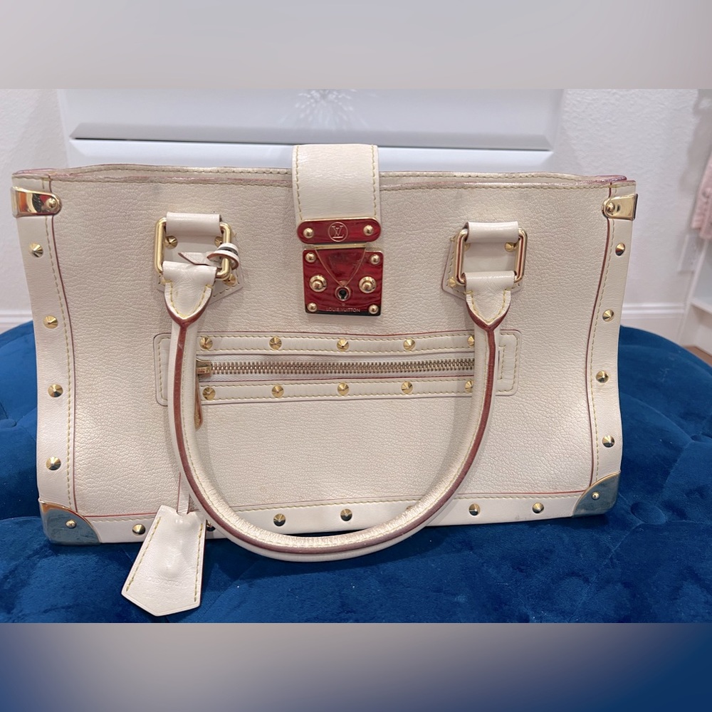 Vintage Louis Vuitton Cream goatskin vintage handbag great condition !